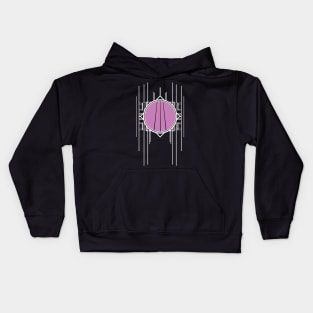 purple circle of life yoga fitness style abstract pattern white lavender Kids Hoodie